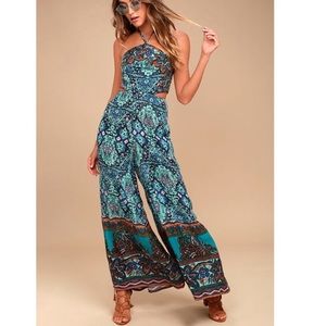 Free people halter jumpsuit XS EUC